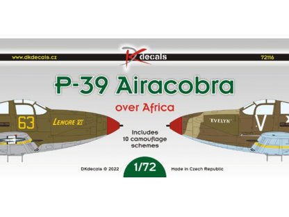 DK DECALS 1/72 P-39/P-400 Airacobra over Africa and Italy