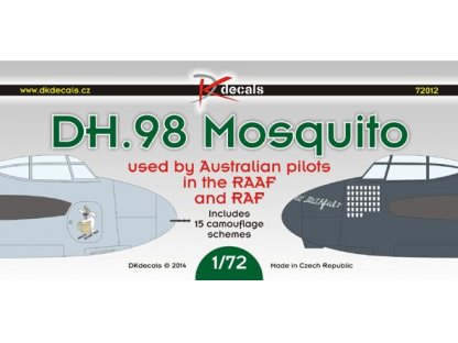 DK DECALS 1/72 RAAF Mosquito