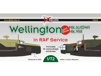 DK DECALS 1/72 Wellington in RAF Service for 10x camo Part 3