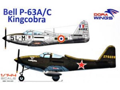 DORA WINGS 1/144 Bell P-63A/C Kingcobra (9x camo)