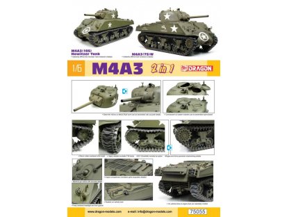 DRAGON 1/6 M4A3 105mm/M4A3(75)W 2in1 Sherman