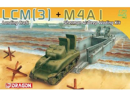 DRAGON 1/72 LCM(3) + M4A1 Sherman w/Deep Wading Kit