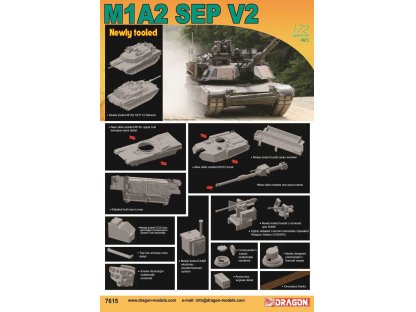 DRAGON 1/72 M1A2 Abrams SEP V2