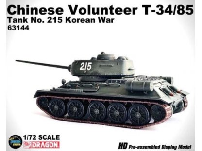 DRAGON ARMOR 1/72 Chinese Volunteer T-34/85 Tank No.215 Korean War
