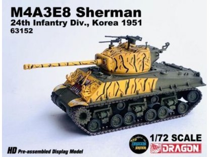 DRAGON ARMOR 1/72 M4A3E8 Sherman 24th Infantry Div., Korea 1951