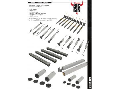 ED BIGSIN 1/48 A-1 Skyraider Armament set for TAM