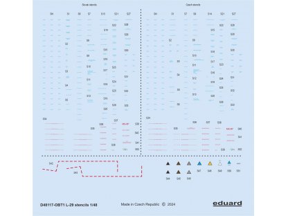 ED DECALS 1/48 L-29 Delfin stencils for AMK/EDU/KP