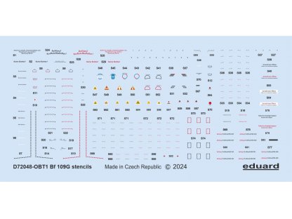 ED DECALS 1/72 Bf 109G stencils for EDU