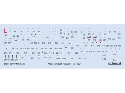 ED DECALS 1/72 P-51D Mustang stencils for EDU