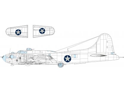 ED MASK 1/48 B-17F Flying Fortress US insignia roundel for EDU