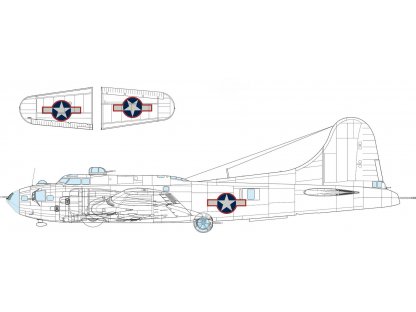 ED MASK 1/48 B-17F Flying Fortress US insignia w/ red outline