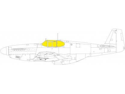 ED MASK 1/48 P-51B/C Mustang framed canopy for EDU