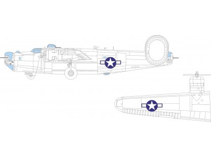 ED MASK 1/72 B-24H Liberator US national insignia for AIR