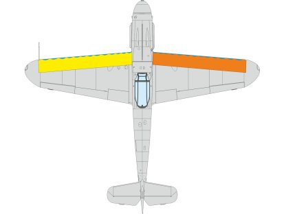 ED MASK 1/72 Bf 109G wings leading edge wavy lines