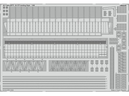 ED SET 1/48 B-17F Flying Fortress landing flaps for EDU