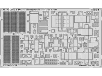 ED SET 1/48 B-17F Flying Fortress nose interior (alternate nose, sprue X)