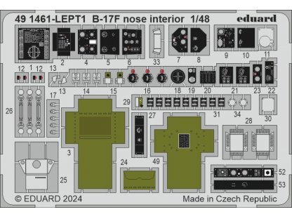 ED SET 1/48 B-17F Flying Fortress nose interior for EDU