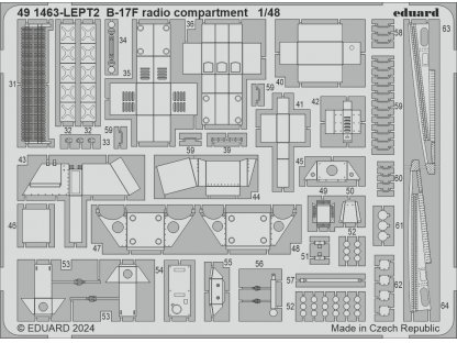 ED SET 1/48 B-17F Flying Fortress radio compartment for EDU