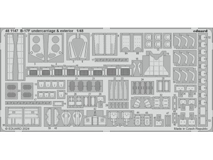 ED SET 1/48 B-17F Flying Fortress undercarriage & exterior for EDU