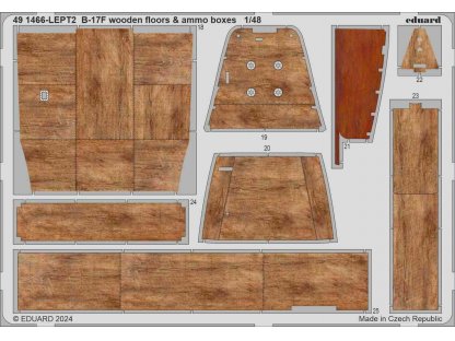 ED SET 1/48 B-17F Flying Fortress wooden floors & ammo boxes for EDU