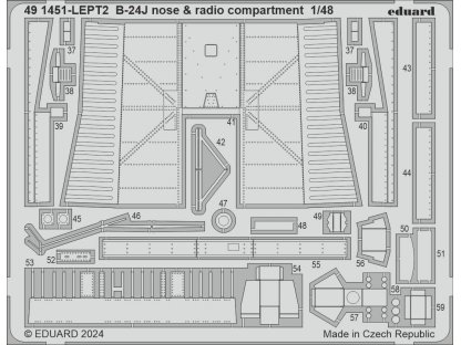 ED SET 1/48 B-24J Liberator nose & radio compartment for HBB