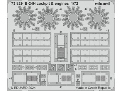 ED SET 1/72 B-24H Liberator cockpit & engines for AIR