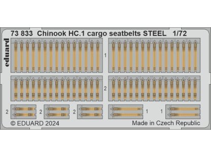 ED SET 1/72 Chinook HC.1 cargo seatbelts STEEL forAIR