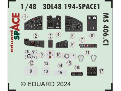 ED SPACE3D 1/48 Morane MS 406.C1 SPACE for DORA