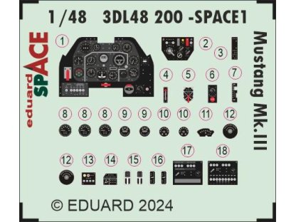 ED SPACE3D 1/48 Mustang Mk.III SPACE  for EDU