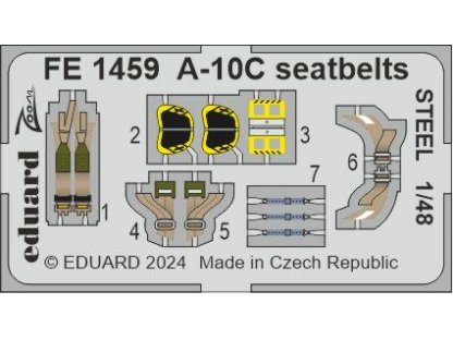 ED ZOOM 1/48 A-10C Warthog Thunderbolt II seatbelts STEEL for GWH