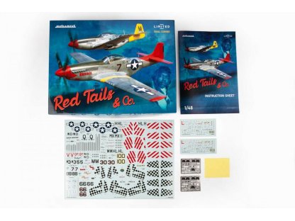 EDUARD LIMITED  1/48 RED TAILS & Co. P-51 Mustang DUAL COMBO