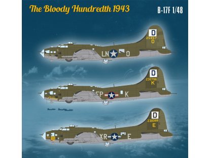 EDUARD LIMITED 1/48 The Bloody Hundredth 1943, B-17F Fyling Fortress