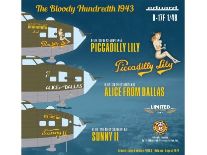 EDUARD LIMITED 1/48 The Bloody Hundredth 1943, B-17F Fyling Fortress