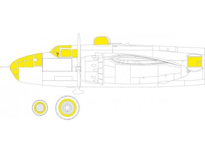 EDUARD MASK 1/48 B-25J Mitchell glazed nose TFace for HK