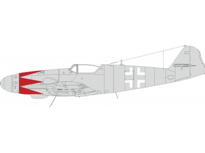 EDUARD MASK 1/48 Bf 109K-4 tulip pattern&nation.insignia