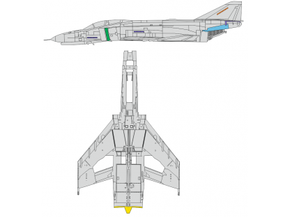 EDUARD MASK 1/48 F-4E Phantom II surface panels for MENG