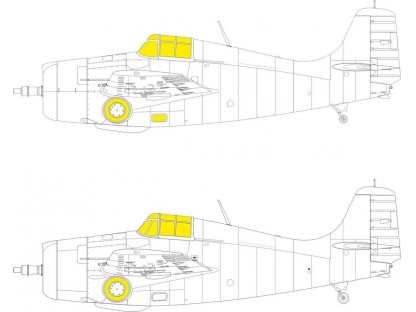 EDUARD MASK 1/48 F4F-3 Wildcat TFace for EDU