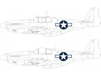 EDUARD MASK 1/48 P-51B/C Mustang US national insignia for EDU
