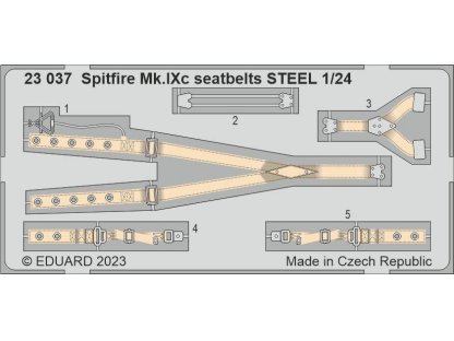 EDUARD SET 1/24 Spitfire Mk.IXc seatbelts STEEL for AIR