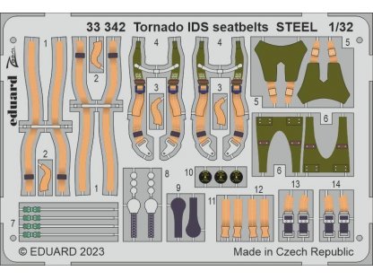 EDUARD SET 1/32 Tornado IDS seatbelts STEEL for ITA