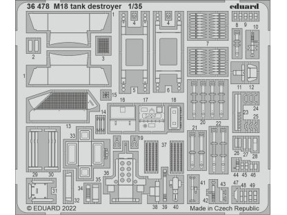 EDUARD SET 1/35 M18 tank destroyer for TAM