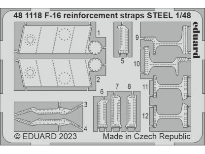 EDUARD SET 1/48 F-16 reinforcement straps STEEL for KIN