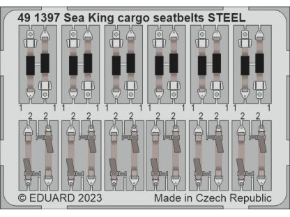 EDUARD SET 1/48 Sea King HU.5 cargo seatbelts STEEL for AIR
