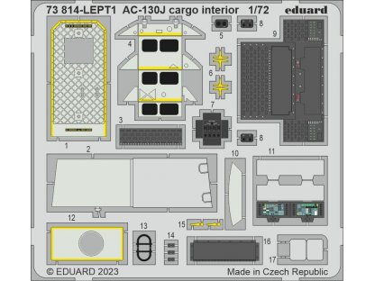 EDUARD SET 1/72 AC-130J Hercules cargo interior for ZVE