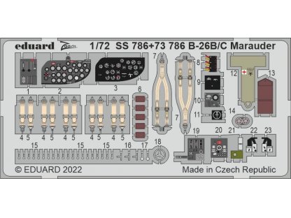 EDUARD SET 1/72 B-26B/C Marauder interior for HAS/H2000