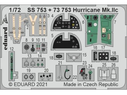 EDUARD SET 1/72 Hurricane Mk.IIc for ZVE