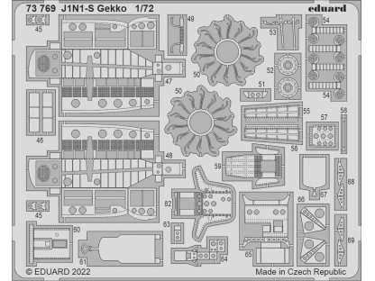 EDUARD SET 1/72 J1N1-S Gekko for H2000/FUJ