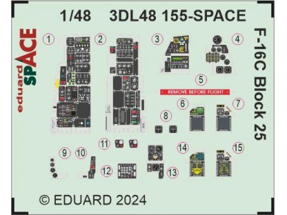 EDUARD SPACE3D 1/48 F-16C Block 25 SPACE for TAM