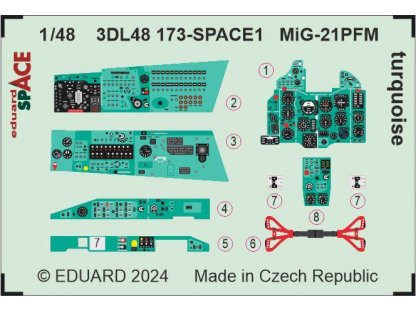 EDUARD SPACE3D 1/48 MiG-21PFM turquoise SPACE for EDU