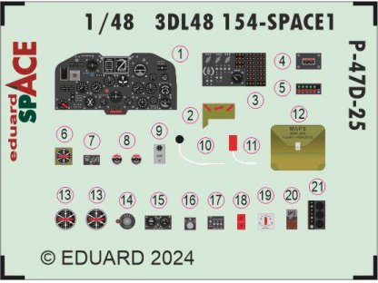 EDUARD SPACE3D 1/48 P-47D-25 Thunderbolt SPACE for MIN